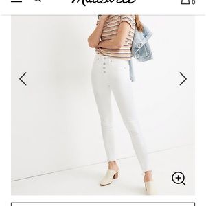 Madewell high rise white jeans